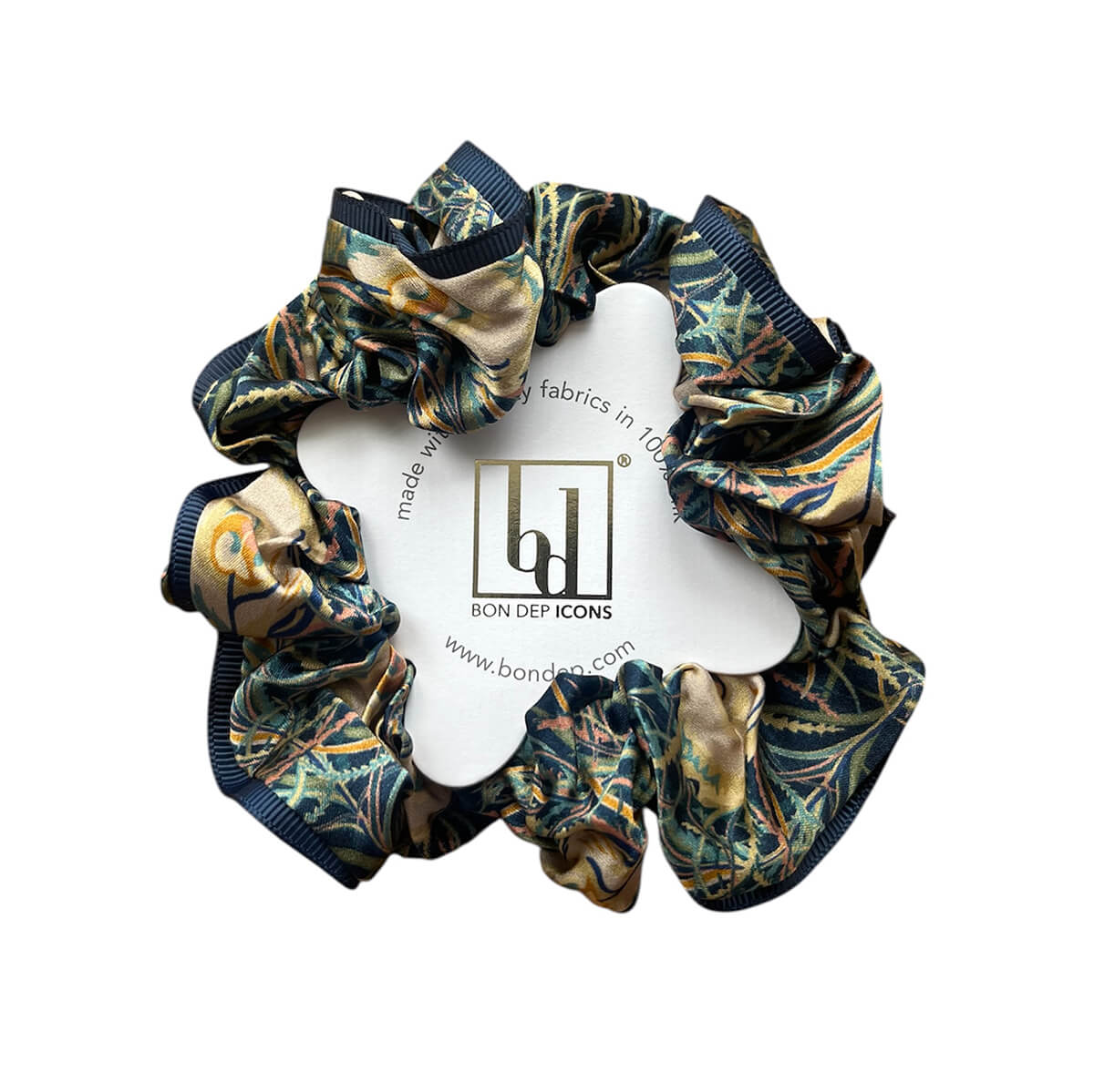 Liberty Silk Hair Scrunchie in Juno Feathers by Bon Dep – Junior Edition