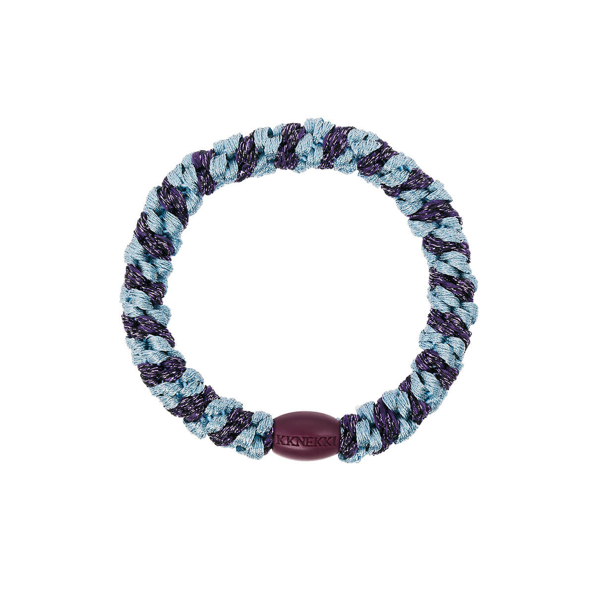 Kknekki Snag Free Hair Band in Seablue Dark Purple Glitter by Bon Dep