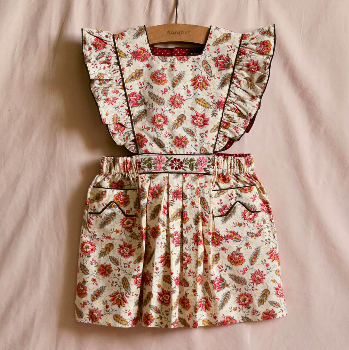 Bonjour diary APRON dress BONJOUR DIARY Apron dress Aline print