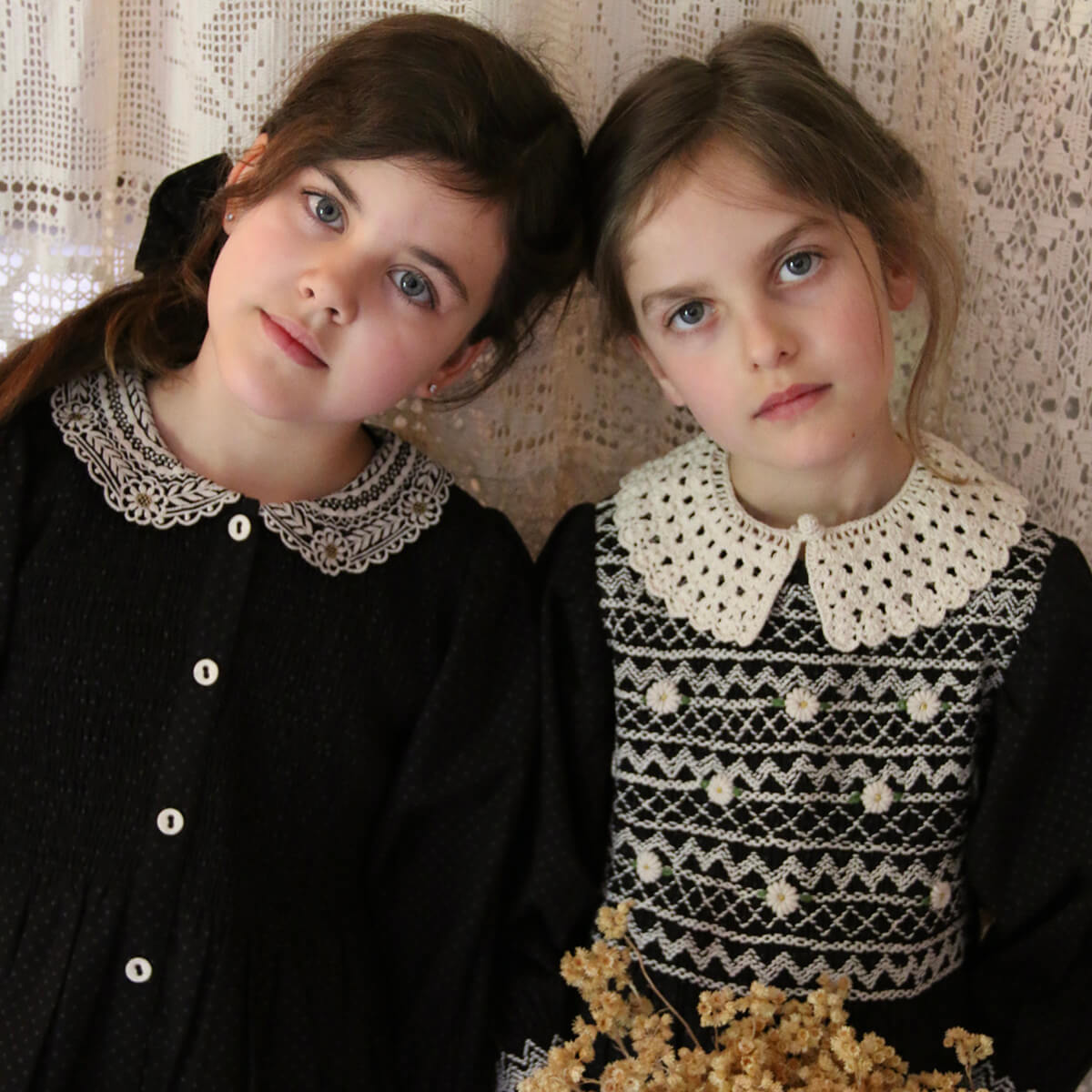 Handsmock Blouse in Black Dot Print by Bonjour – Junior Edition