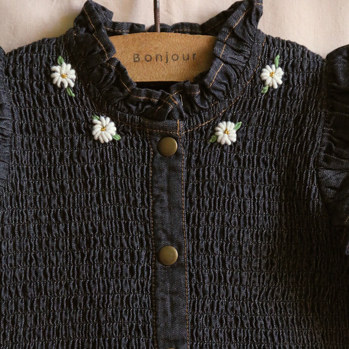 新品BONJOUR DIARY Ibiza dress black denim Ibiza Dress in Black Denim by Bonjour – Junior Edition