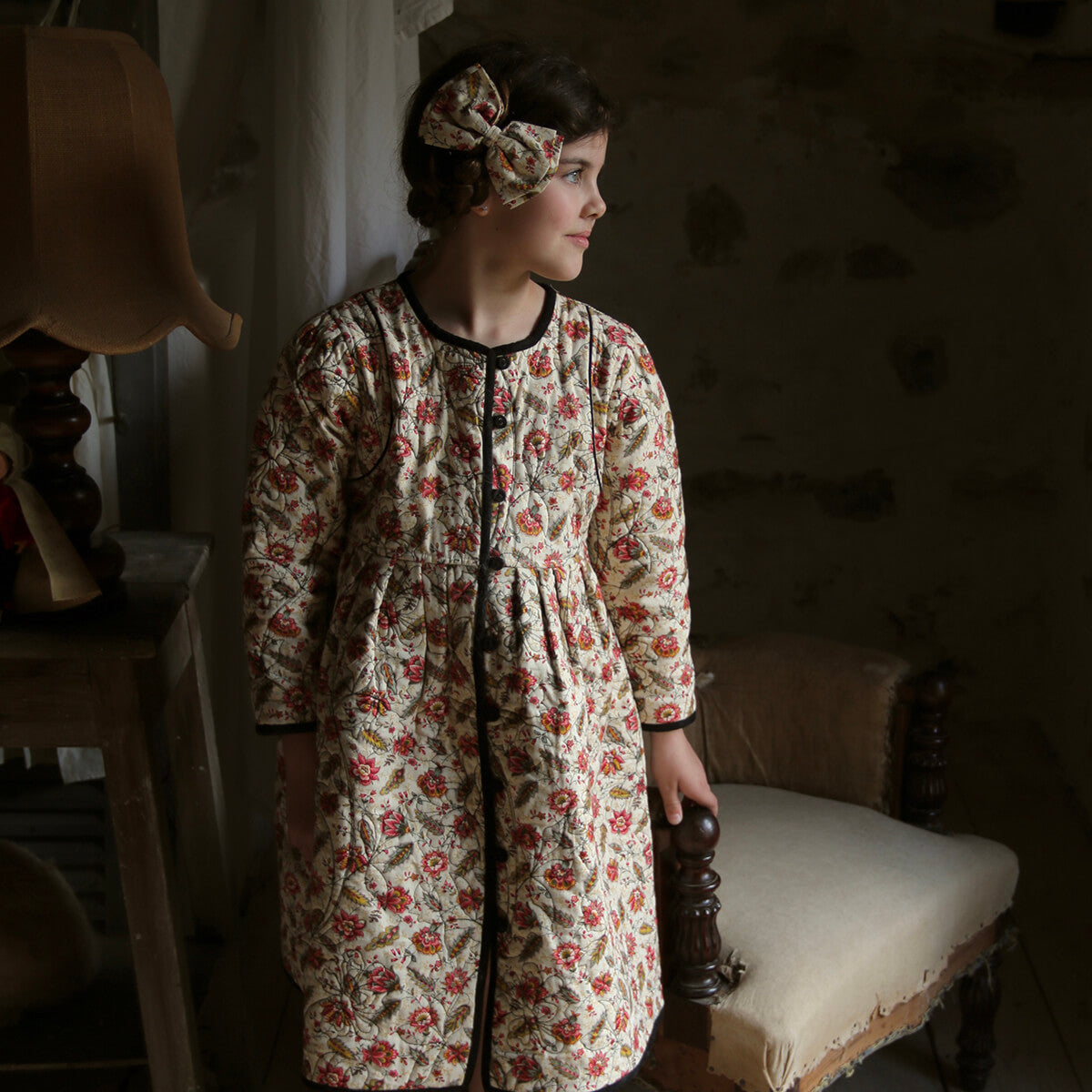 Reversible Dress Coat in Aline Print by Bonjour – Junior Edition