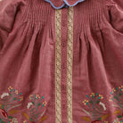 Embroidered Tunique in Red Chambray by Bonjour