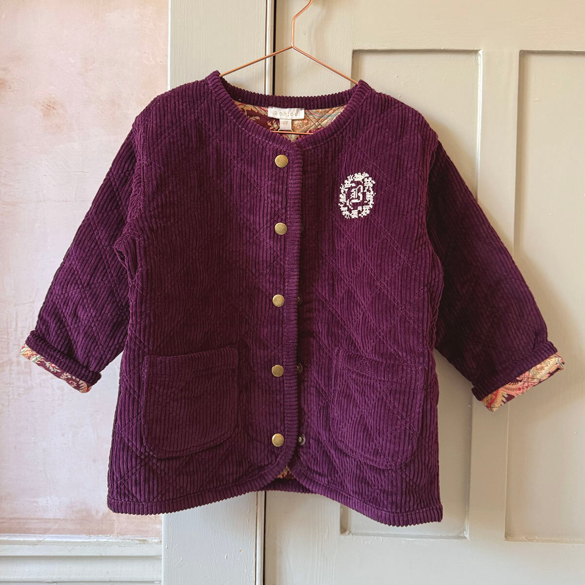 EXCLUSIVE Corduroy Jacket in Burgundy by Bonjour