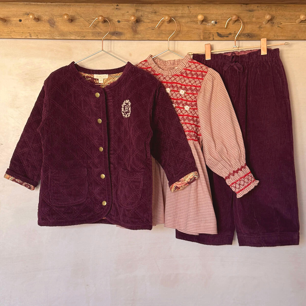 EXCLUSIVE Corduroy Jacket in Burgundy by Bonjour