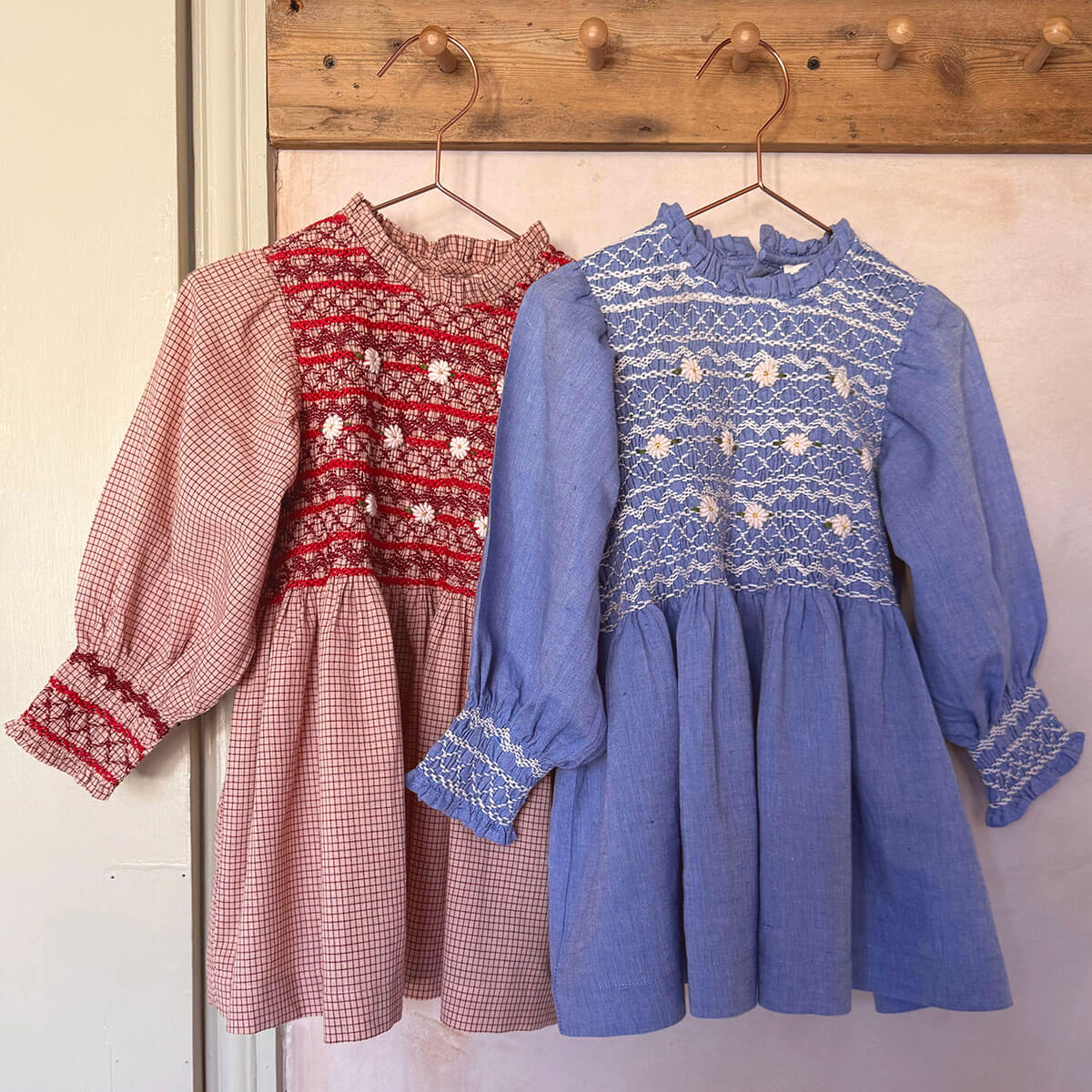 EXCLUSIVE Handsmock Blouse in Blue Chambray by Bonjour