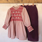 EXCLUSIVE Handsmock Blouse in Nude Check by Bonjour
