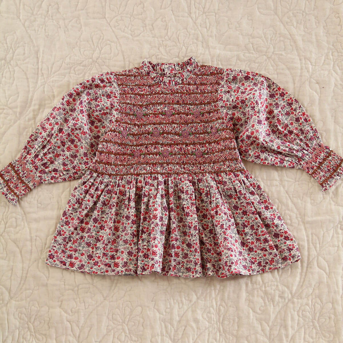 Handsmock Blouse in Flower Fields by Bonjour