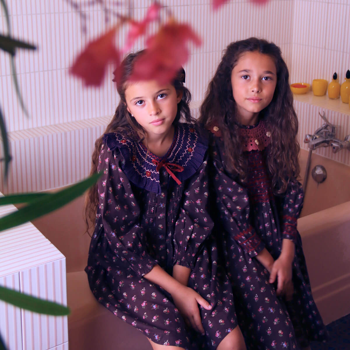 Bonjour Handsmock Dress in Little Bouquet – Junior Edition