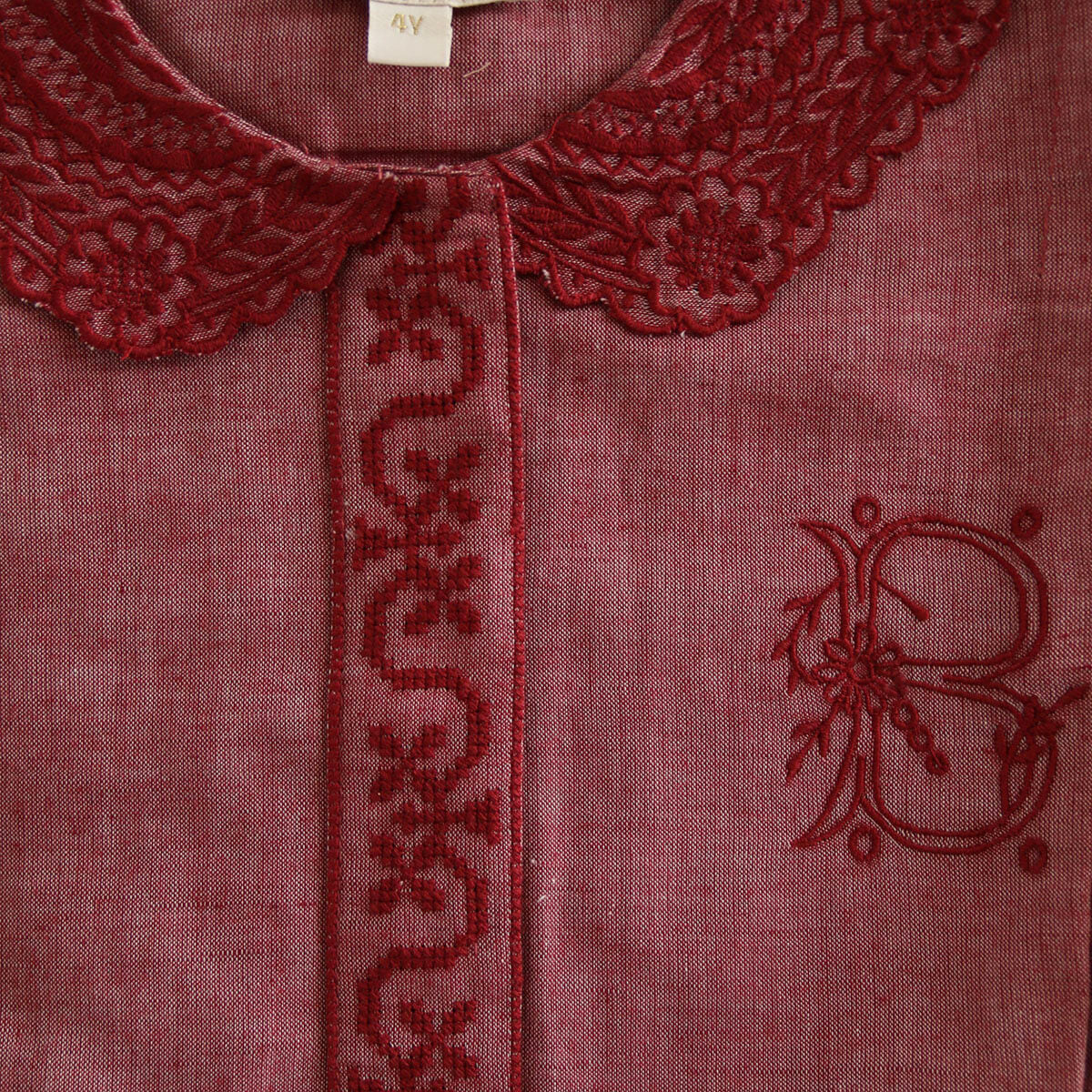 Pyjama Set in Red Chambray by Bonjour