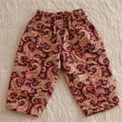 Quilted Pants in Burgundy Cashmere Print by Bonjour