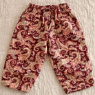 Quilted Pants in Burgundy Cashmere Print by Bonjour