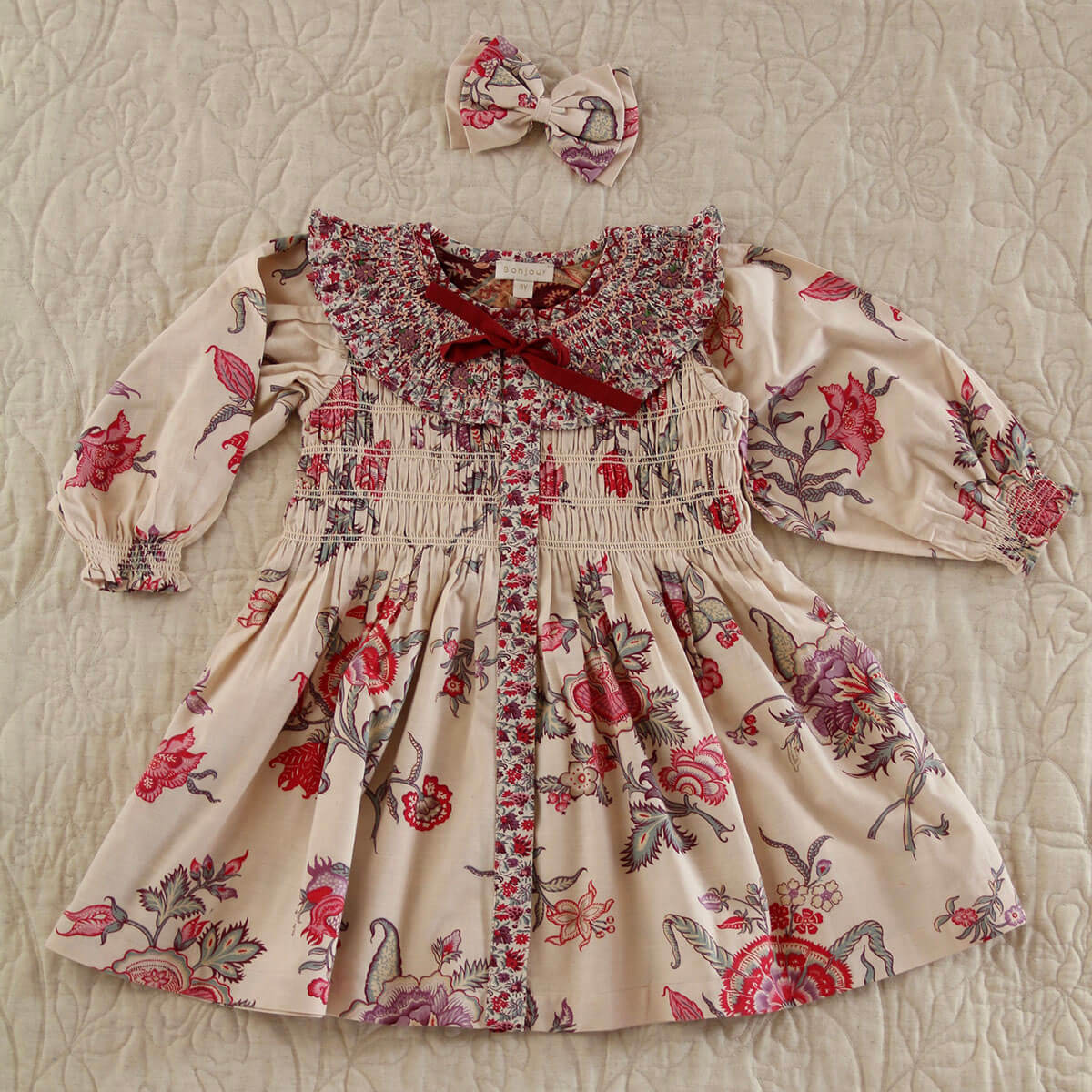 Tunique With Hair Clip in Vence Floral by Bonjour