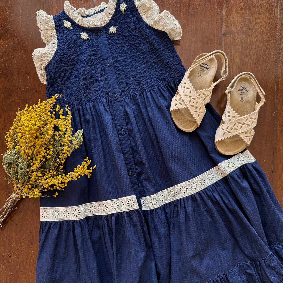 bonjour embroidered mini dress Ethnic | Rozana Collection 25 main image 0