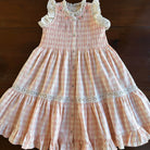 EXCLUSIVE Long Ibiza Dress in Pink Vichy by Bonjour