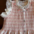 EXCLUSIVE Long Ibiza Dress in Pink Vichy by Bonjour