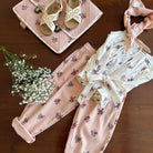 EXCLUSIVE Pants in Pink Garden Flowers Print by Bonjour