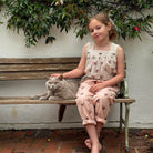 EXCLUSIVE Pants in Pink Garden Flowers Print by Bonjour
