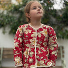 EXCLUSIVE Reversible Quilted Jacket in Gaughin Flowers Print by Bonjour
