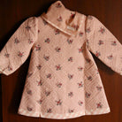Dress Coat With Scarf in Pink Garden Flowers Print Denim by Bonjour