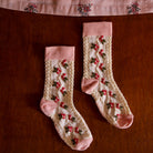 Farandole Flower Socks in Pink by Bonjour