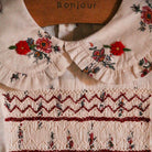 Handsmock Apron Dress in Garden Flowers Print by Bonjour