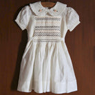Handsmock Apron Dress in Natural Check by Bonjour