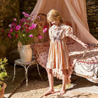 Handsmock Apron Dress in Pink Check by Bonjour