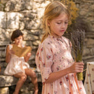 Handsmock Blouse in Pink Garden Flowers Print by Bonjour
