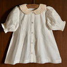 Long Blouse in Natural Check by Bonjour