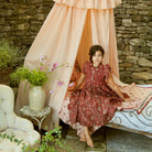 Long Dress in Cashmere Print by Bonjour