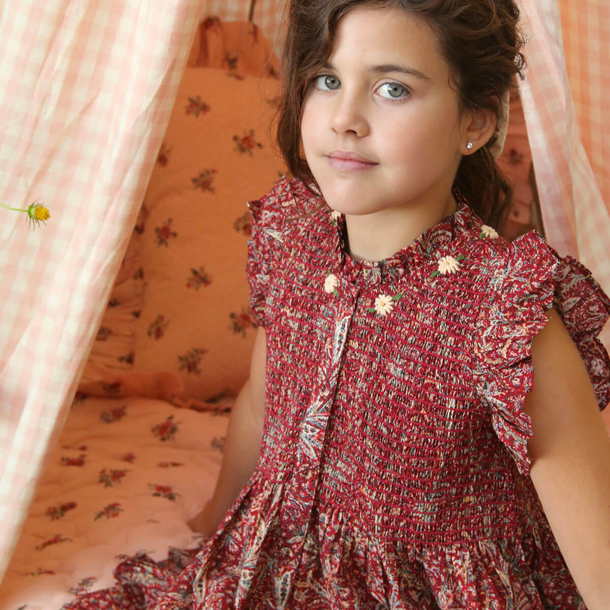 Long Ibiza Dress in Cashmere Print | Bonjour | Junior Edition