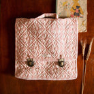 Quilted School Bag in Pink Vichy by Bonjour