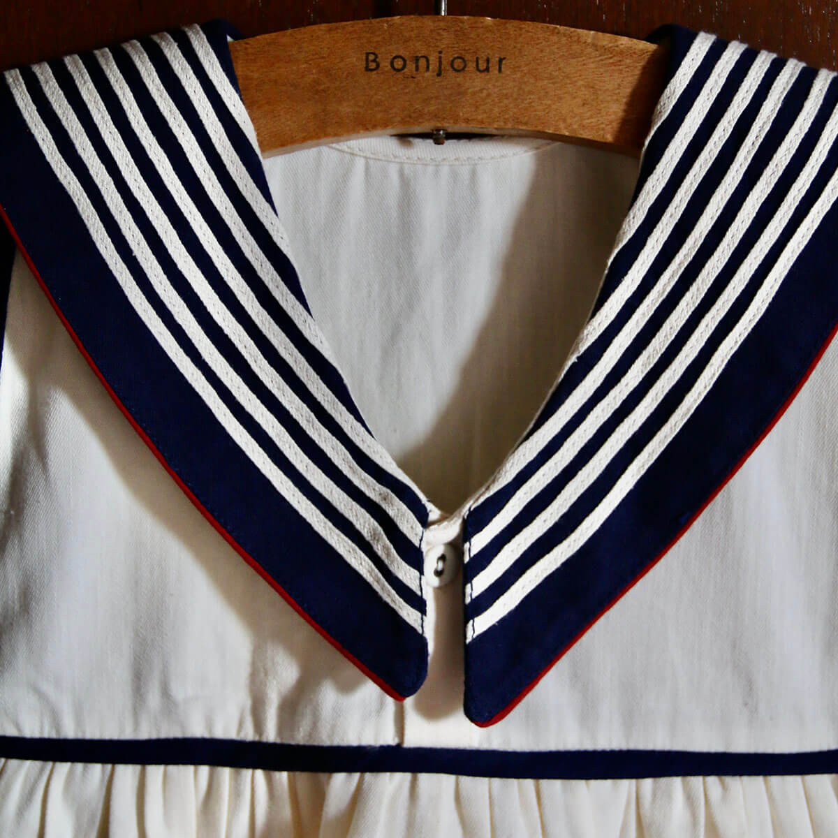 Sailor Dress in Ivory Denim by Bonjour – Junior Edition