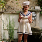 Sailor Dress in Ivory Denim by Bonjour