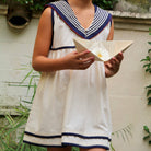 Sailor Dress in Ivory Denim by Bonjour