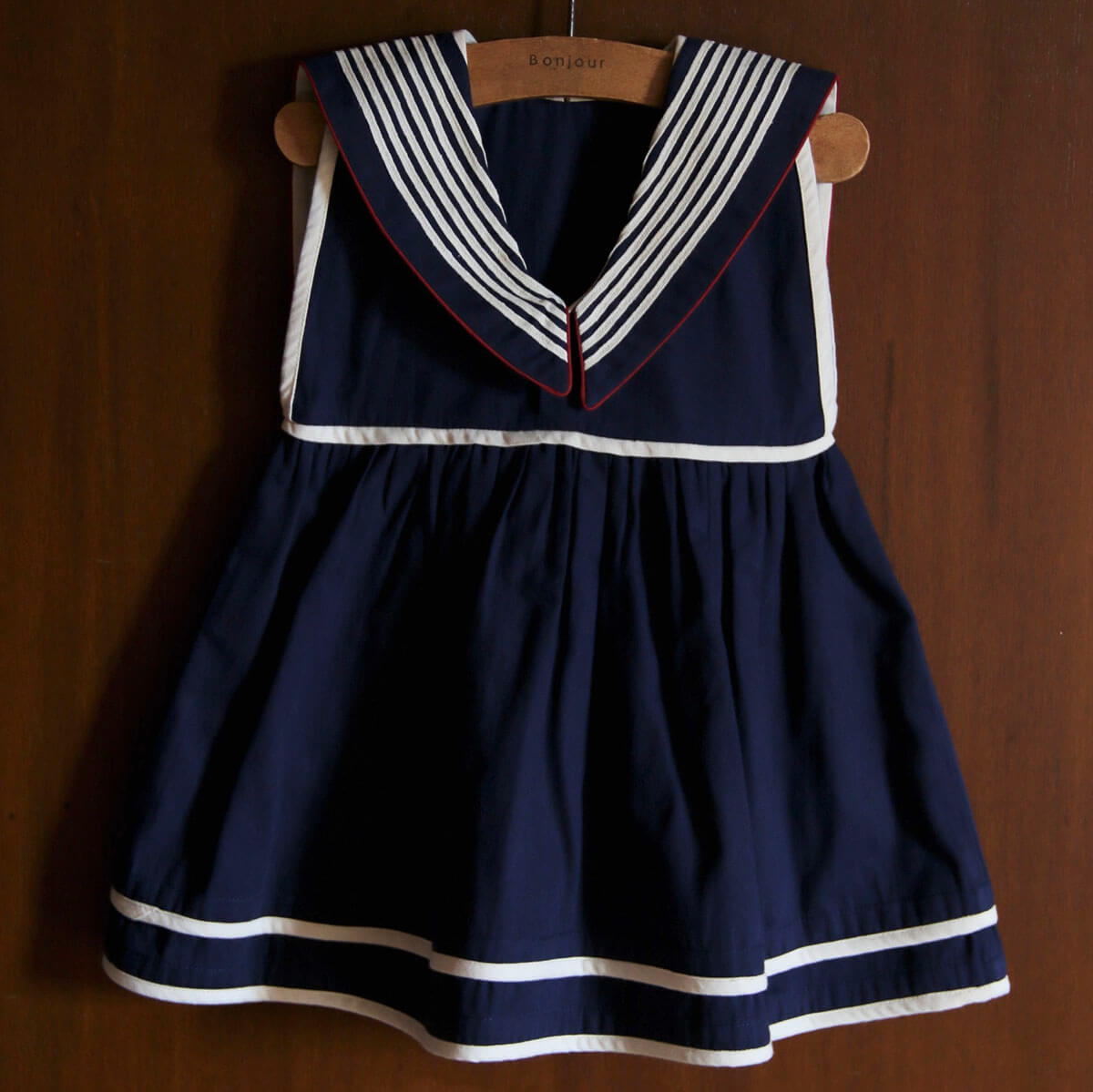 Sailor Dress in Navy Denim by Bonjour