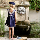 Sailor Dress in Navy Denim by Bonjour