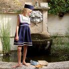 Sailor Dress in Navy Denim by Bonjour