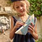Sailor Dress in Navy Denim by Bonjour