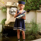 Sailor Dress in Navy Denim by Bonjour