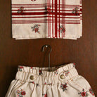 Shorts With Scarf in Garden Flowers Print Denim by Bonjour