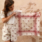 Shorts With Scarf in Garden Flowers Print Denim by Bonjour