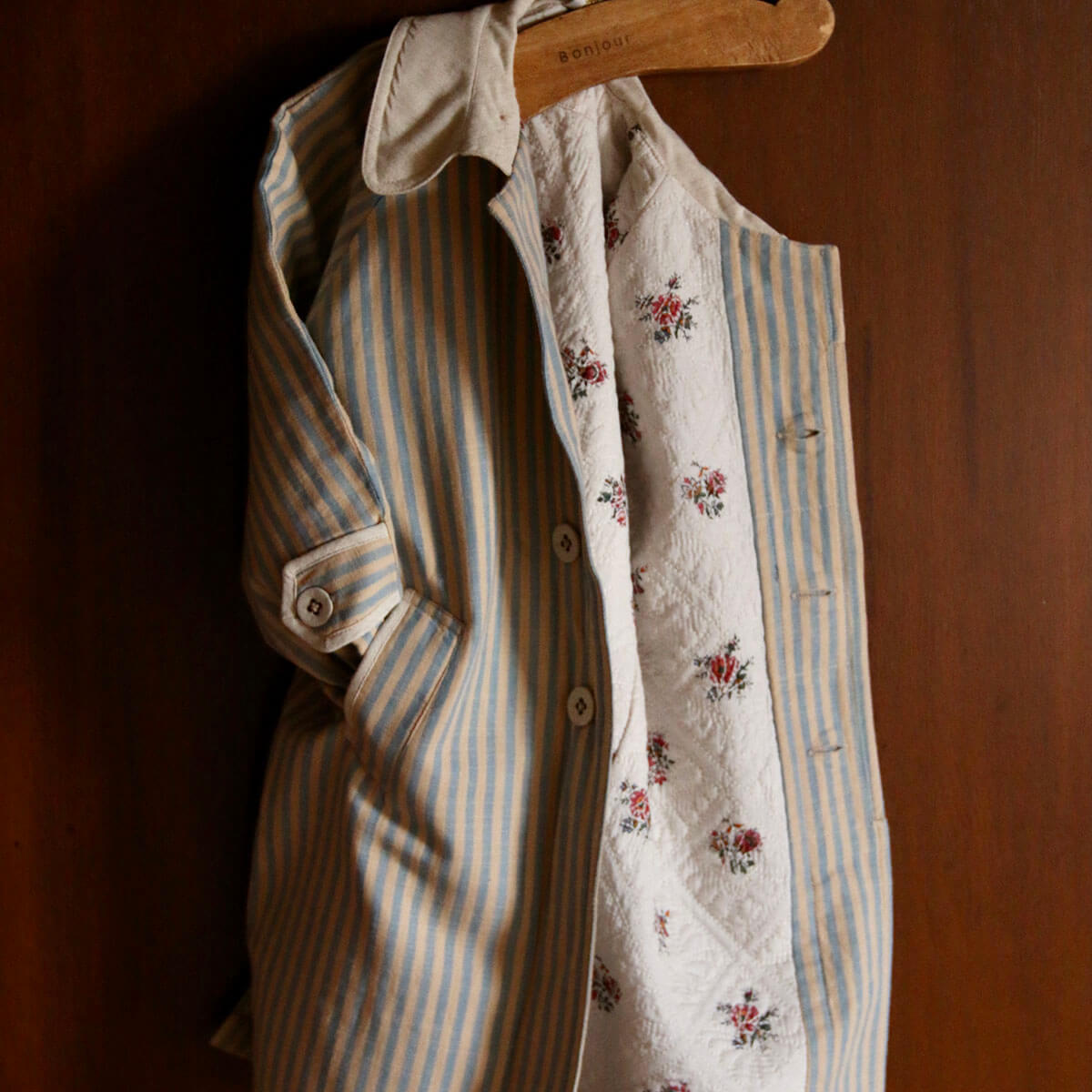 Summer Coat in Blue Transat Stripe by Bonjour