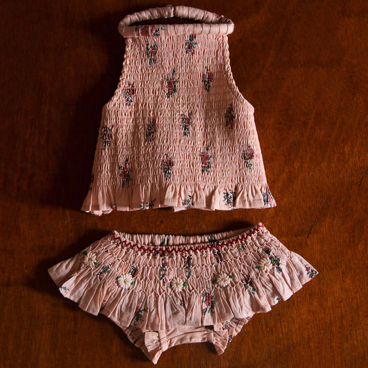 Swimsuit in Pink Garden Flowers Print by Bonjour
