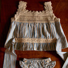 Top And Panty Set in Blue Transat Stripe by Bonjour