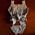 Top And Panty Set in Blue Transat Stripe by Bonjour