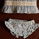 Top And Panty Set in Blue Transat Stripe by Bonjour
