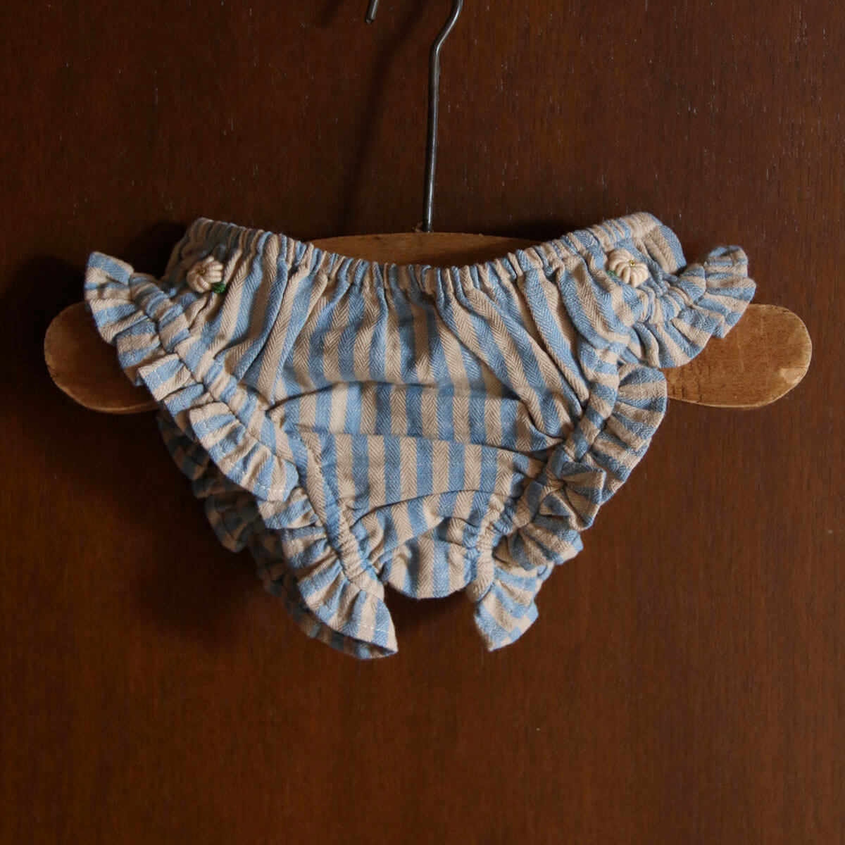 Top And Panty Set in Blue Transat Stripe by Bonjour