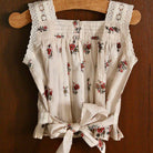 Top And Panty Set in Garden Flowers Print by Bonjour